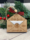Personalized Wooden Ornament Letter To Santa