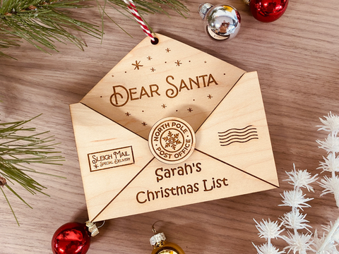  Personalized Wooden Ornament Letter To Santa 