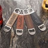 PERSONALISED LEATHER BOTTLE OPENER - LGH66