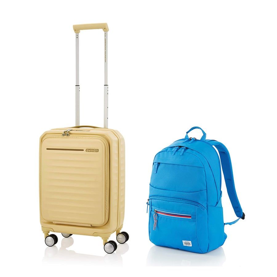 Set A7: Vali kéo Frontec AM size cabin 55/20 + Balo laptop 16in Braydon AS