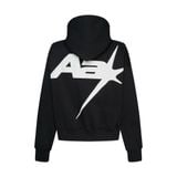  AA RACING LOGO HOODIE ZIP // BLACK 