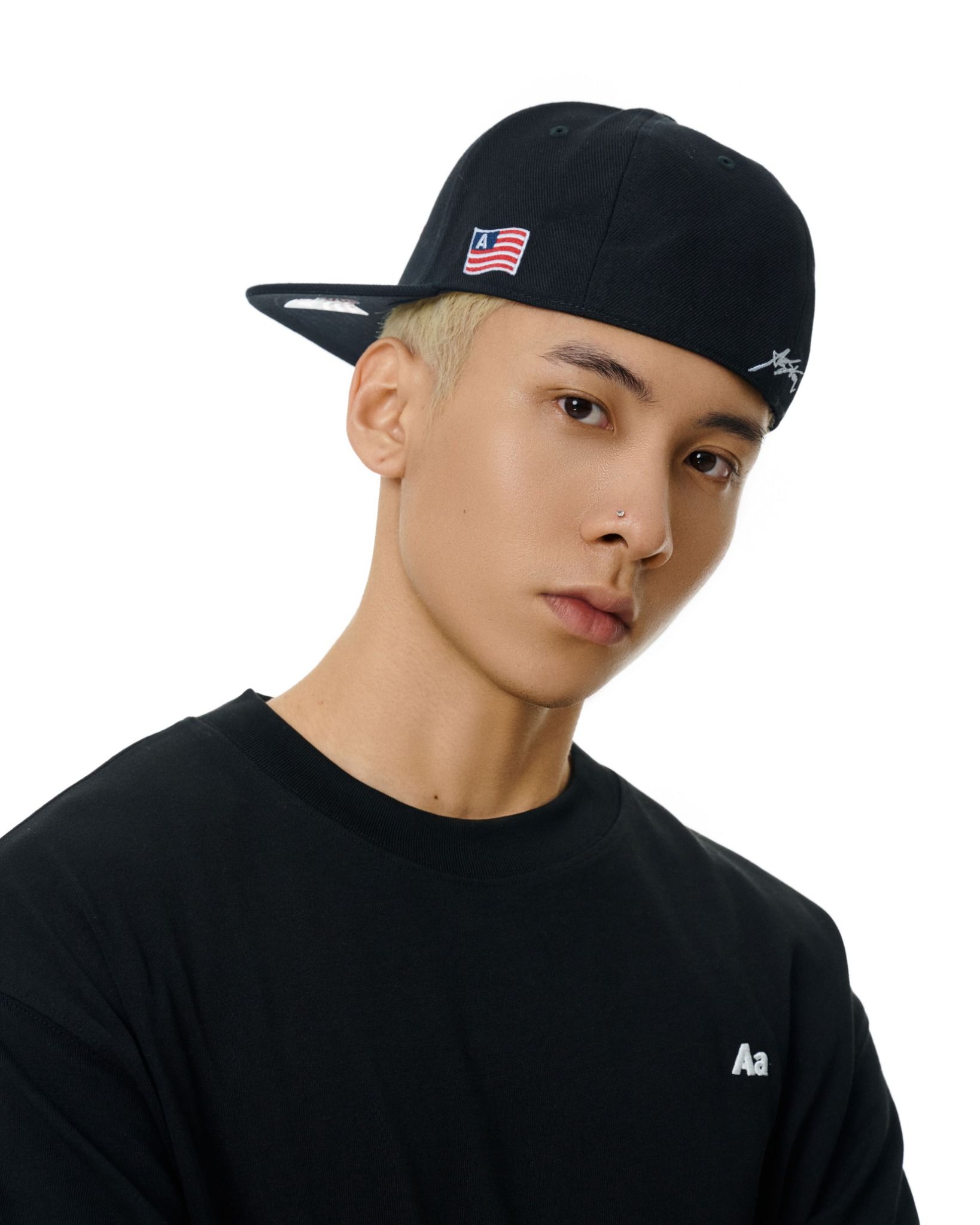  AA SIGNATURE LOGO FITTED // BLACK 