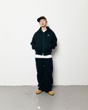  AA RACING LOGO HOODIE ZIP // GREY 