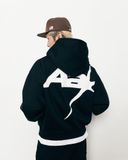  AA RACING LOGO HOODIE ZIP // BLACK 