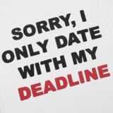  AA ONLY DATE W DEADLINE TEE // WHITE 