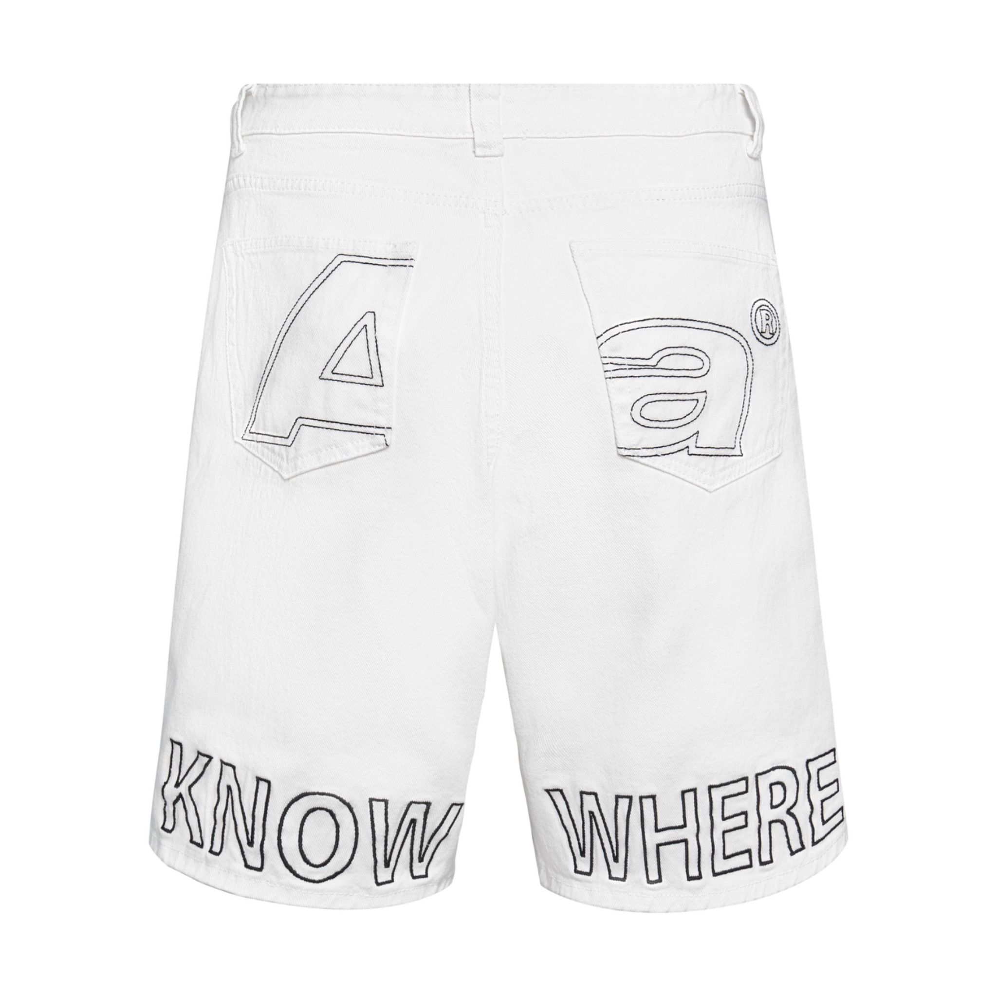 AA x KNOWWHERE SHORT JEANS // WHITE AA STU.