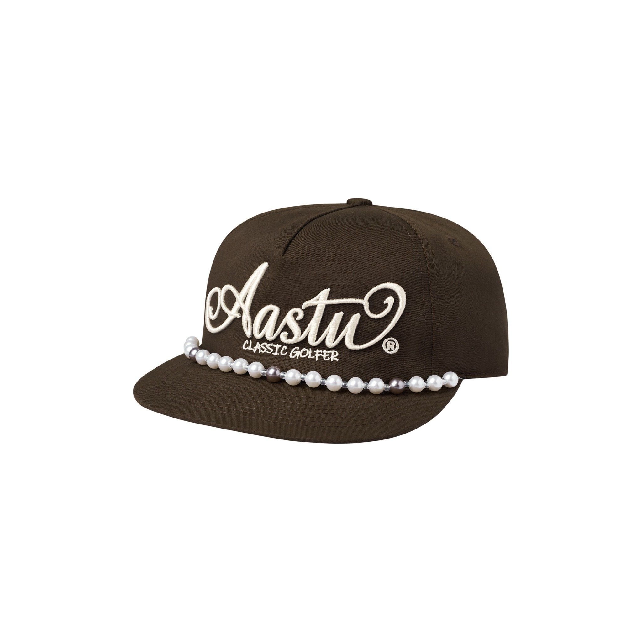  AA CLASSIC GOLFER CAP // BROWN - PEARL CHAIN 