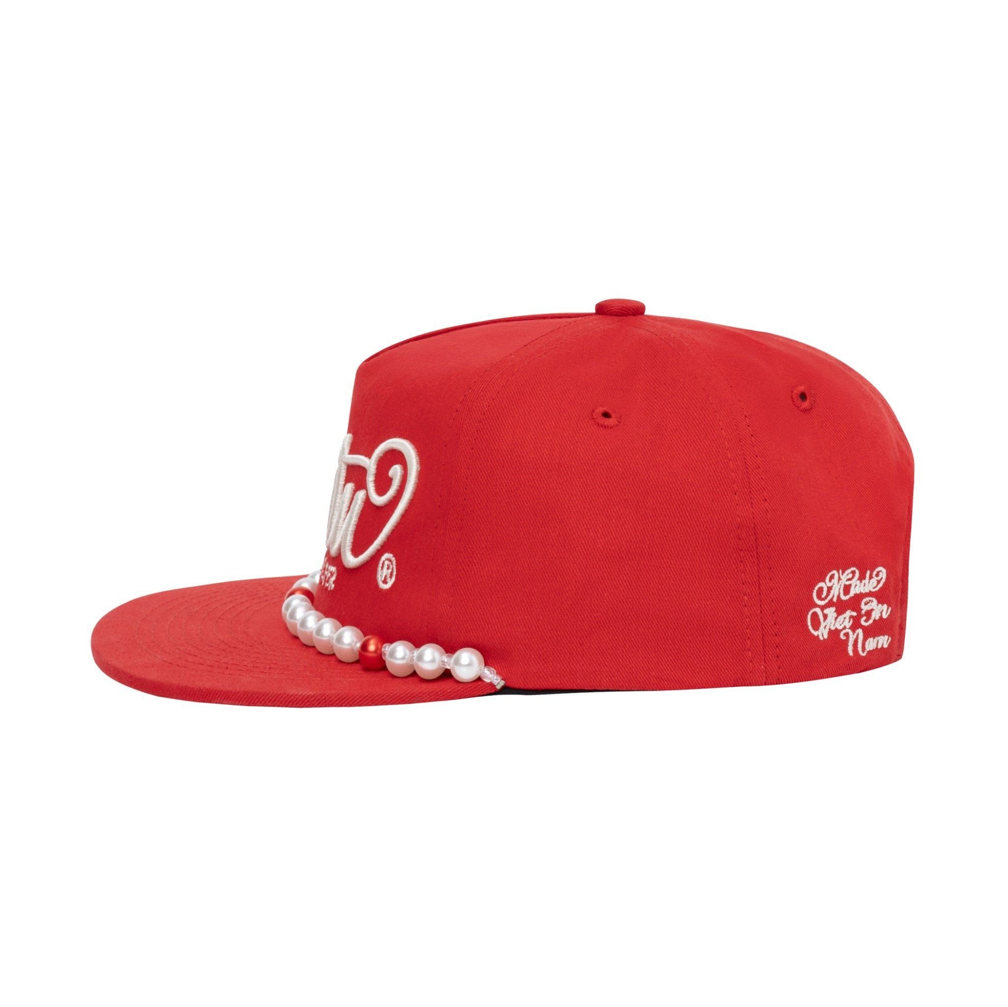AA CLASSIC GOLFER CAP // RED - PEARL CHAIN – AASTU®