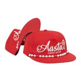  AA CLASSIC GOLFER CAP // RED - PEARL CHAIN 