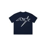  AA RACING LOGO TEE // NAVY 