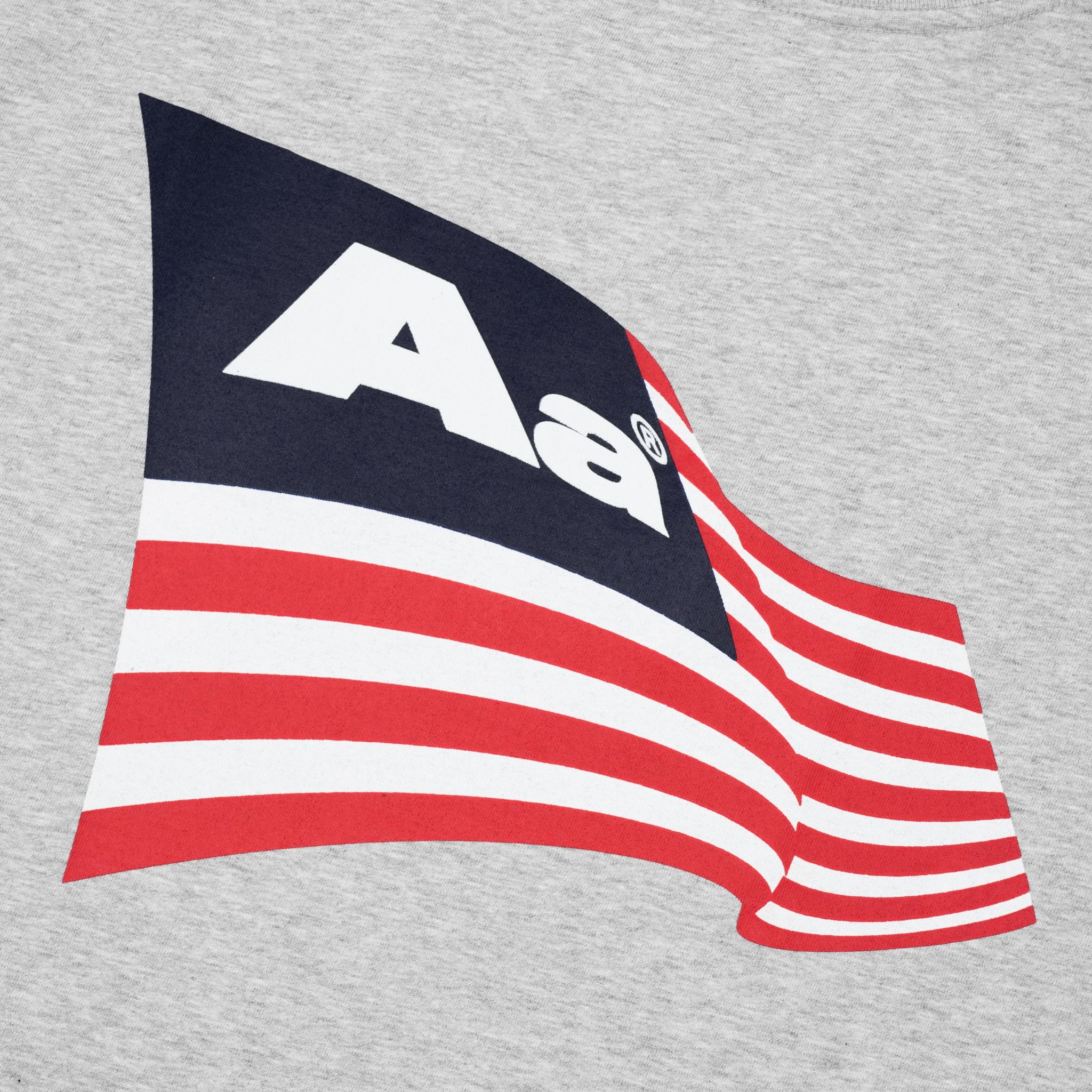  AA FLAG LOGO TEE // GREY 