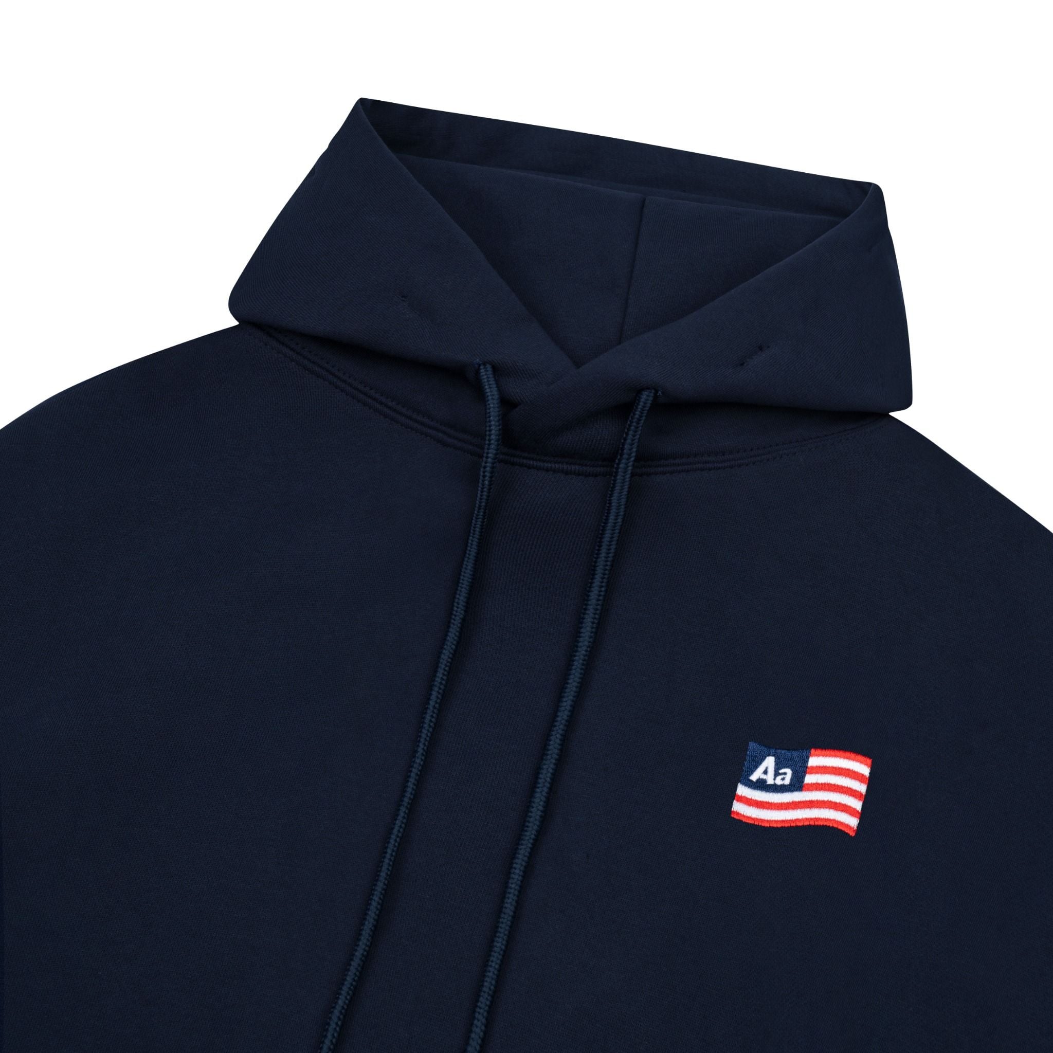  AA FLAG LOGO HOODIE  // NAVY 