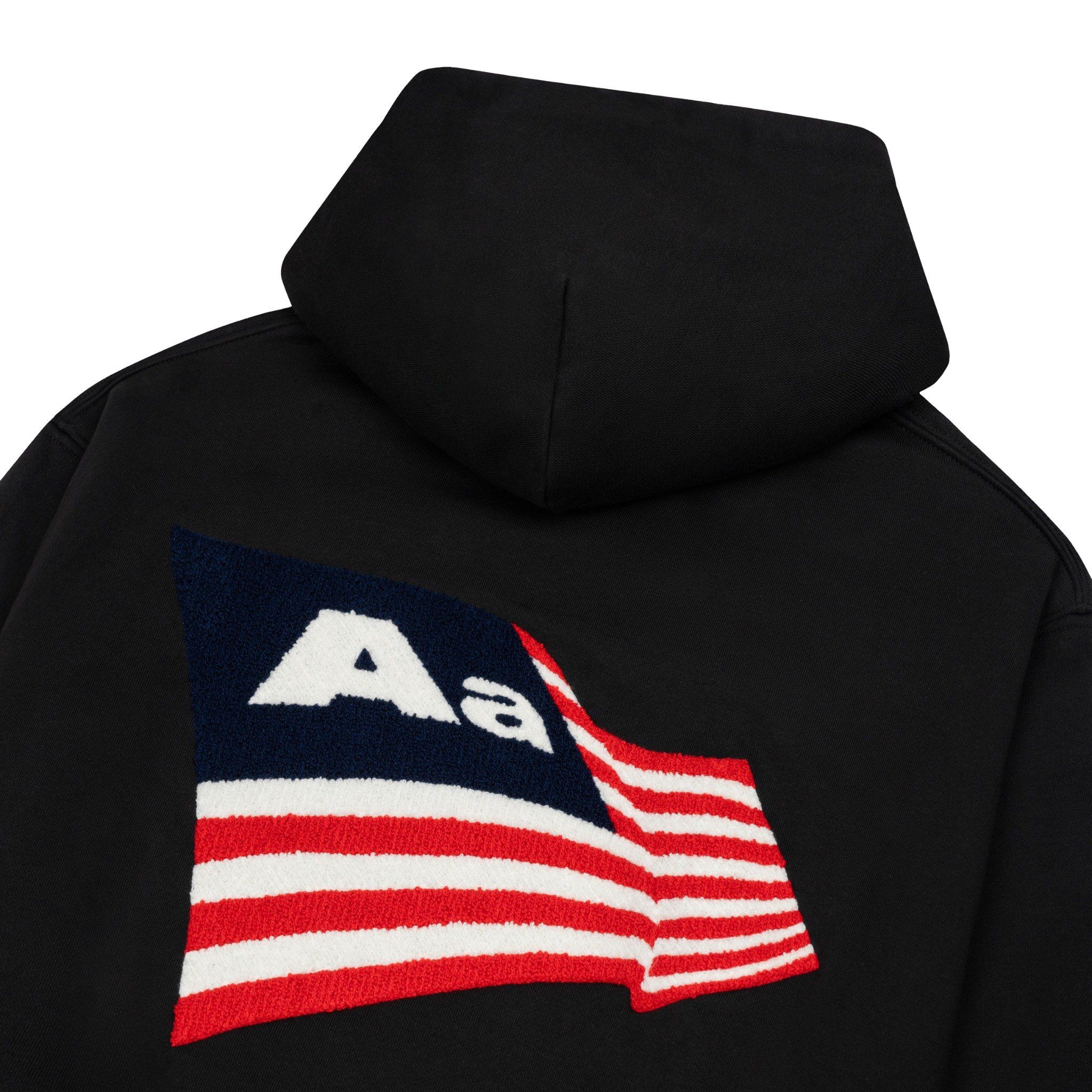  AA FLAG LOGO HOODIE  // BLACK 