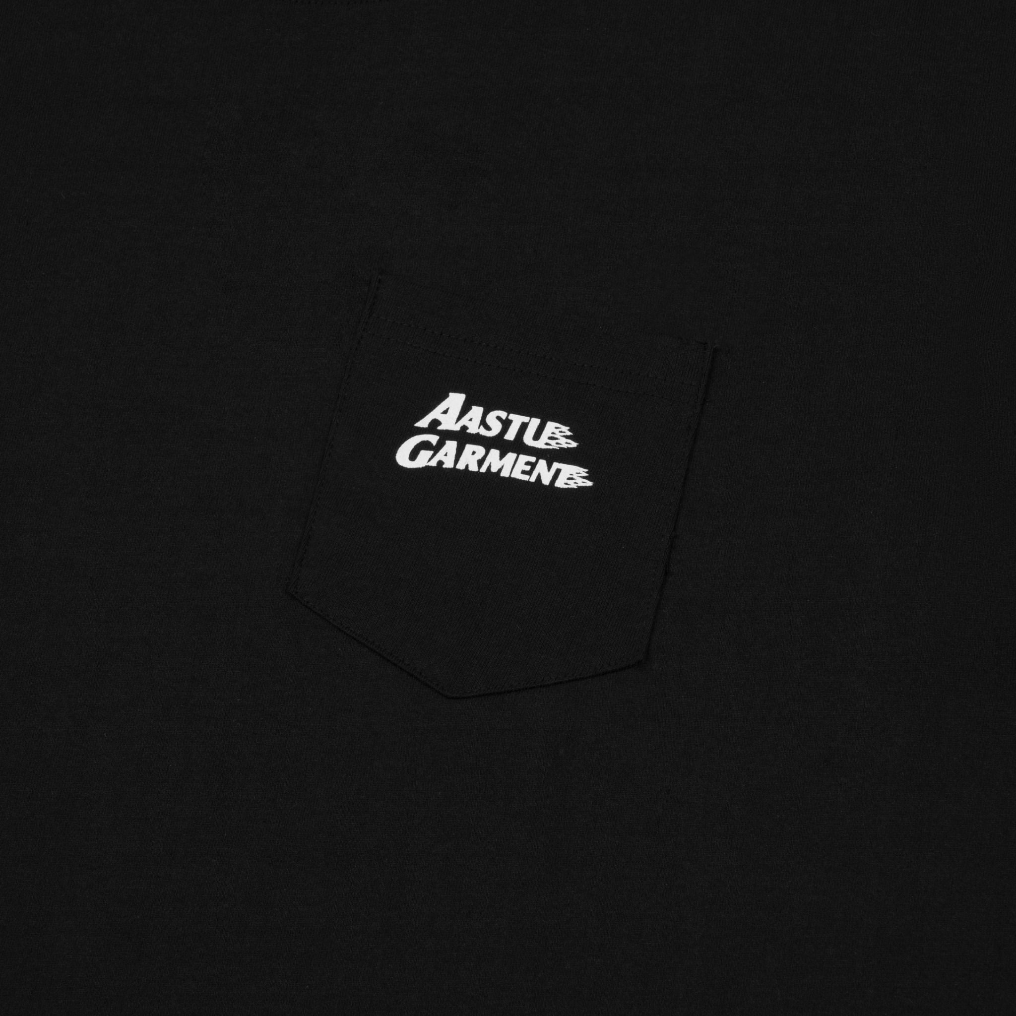  AA FIRE GARMENT LOGO TEE // BLACK 