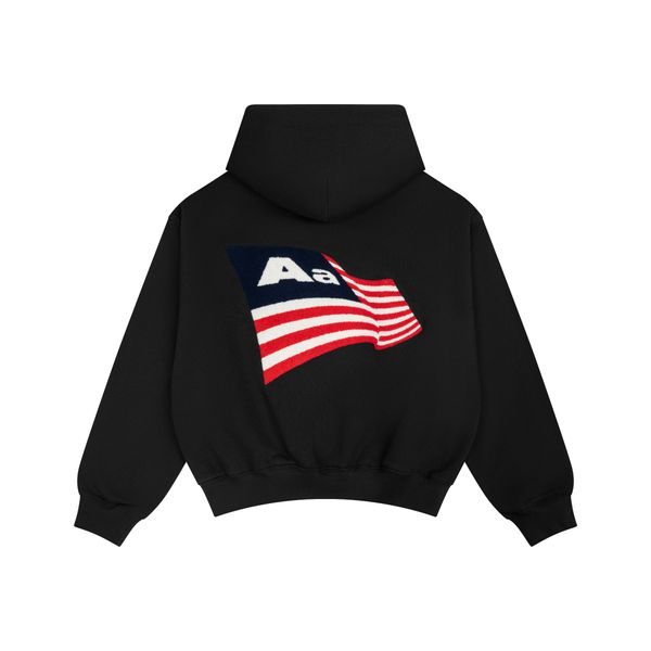  AA FLAG LOGO HOODIE  // BLACK 