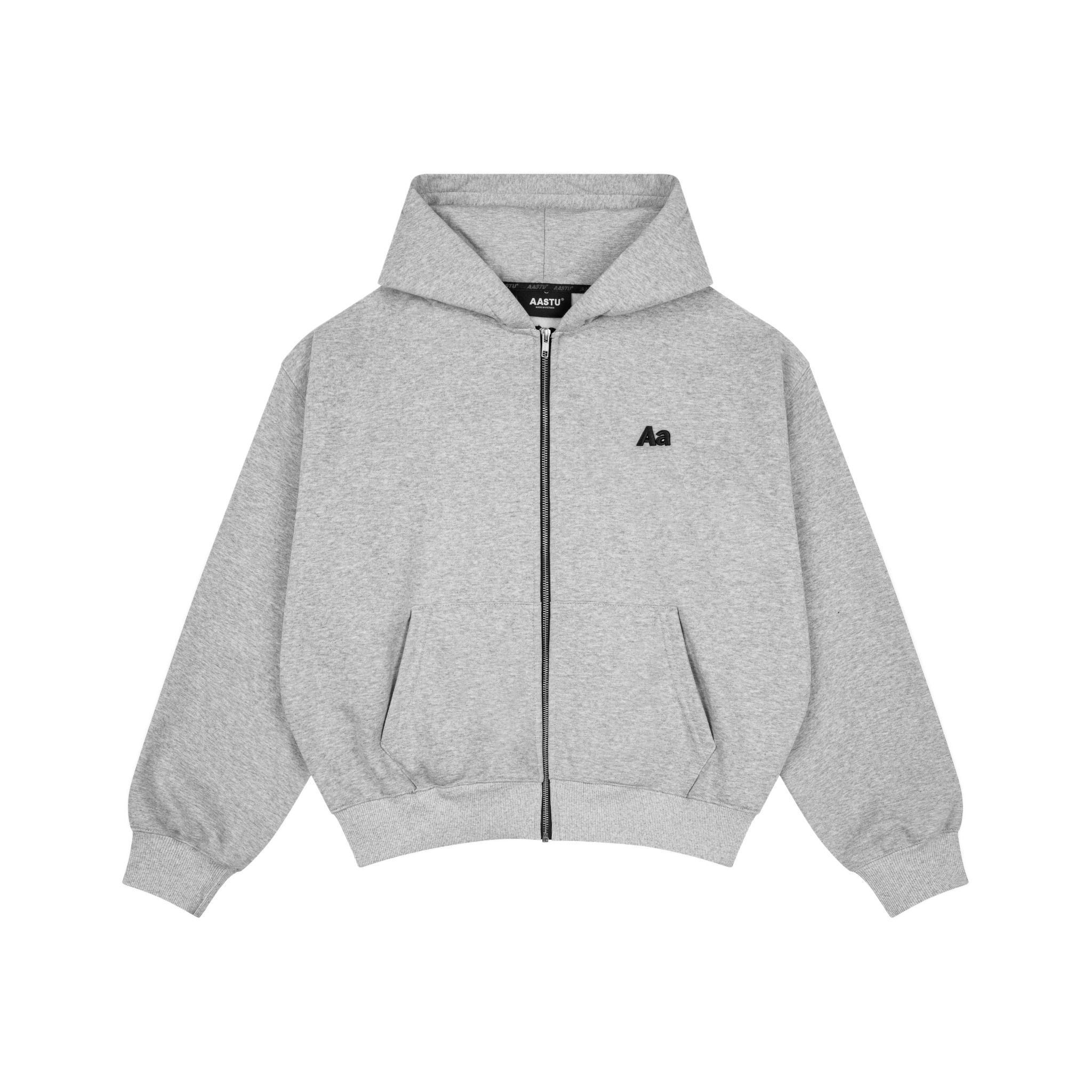  AASTU LOGO HOODIE ZIP // GREY 