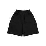  AA FLAG LOGO SWEAT SHORTS // BLACK 