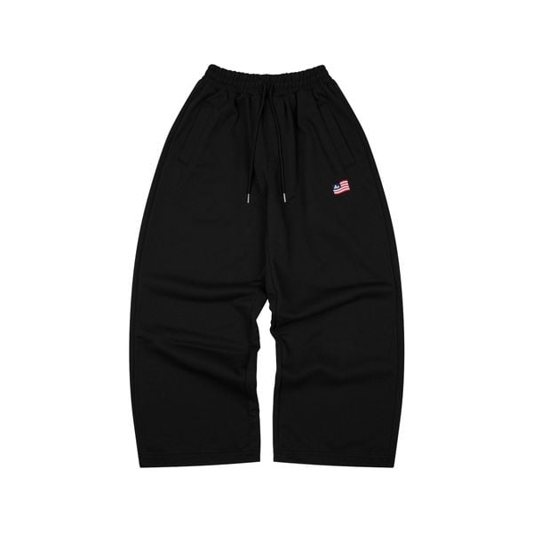  AA FLAG LOGO SWEATPANTS // BLACK 