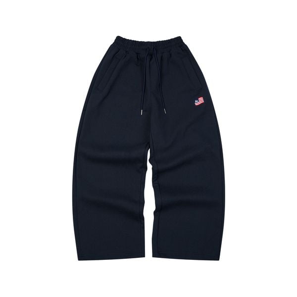  AA FLAG LOGO SWEATPANTS // NAVY 
