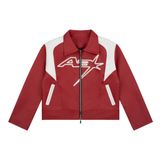  AA STU RACING LEATHER JACKET V3 // RED 