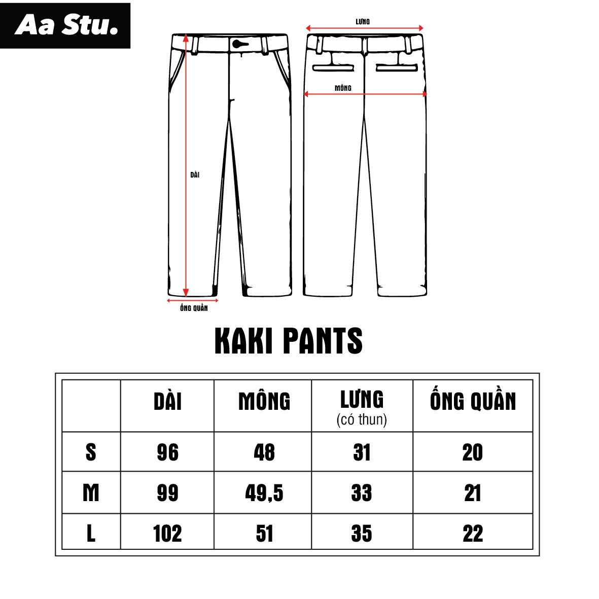 BASIC KAKI PANTS // WHITE – AA STU.