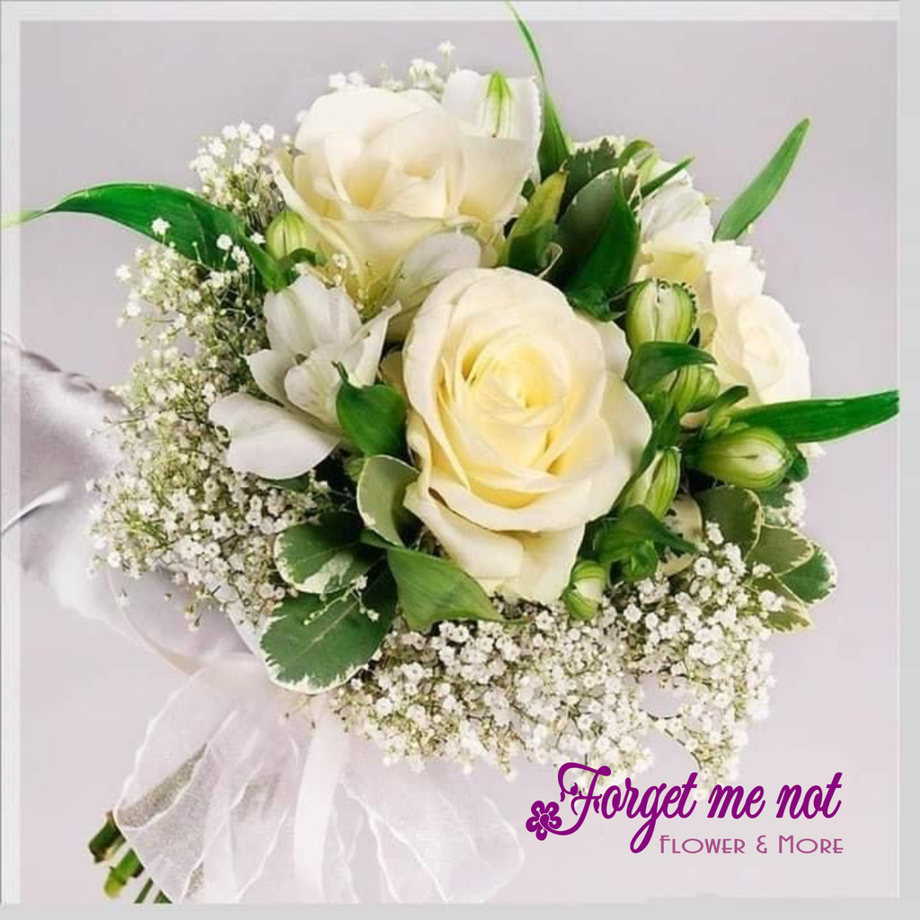  Bó hoa cầm tay cô dâu - kem M1 