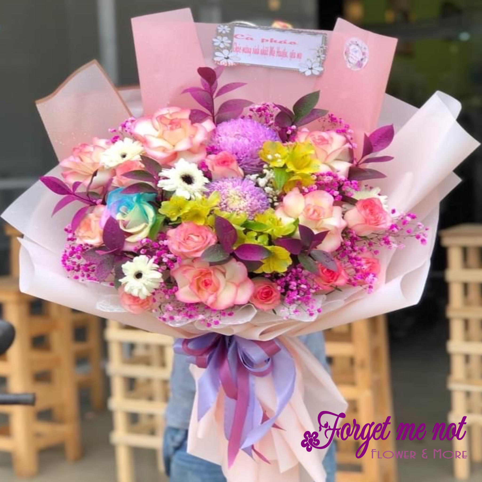  Bó Hoa Song Hỷ Cầu Vồng 