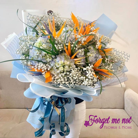  Bó hoa Thiên điểu tú cầu 