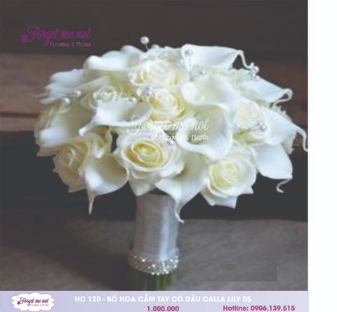  HC120 - BÓ HOA CƯỚI CALLA LILY 06 
