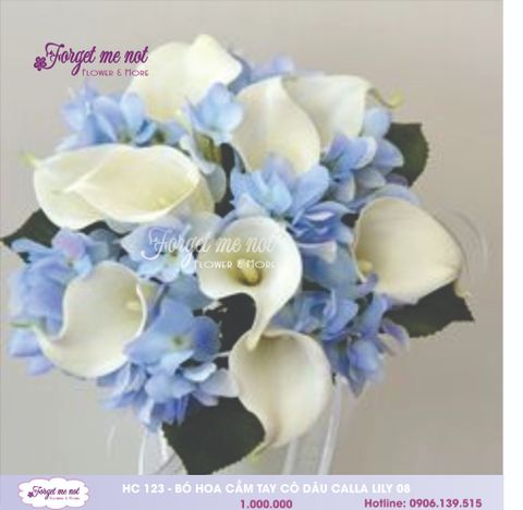  HC123- BÓ HOA CƯỚI CALLA LILY 08 