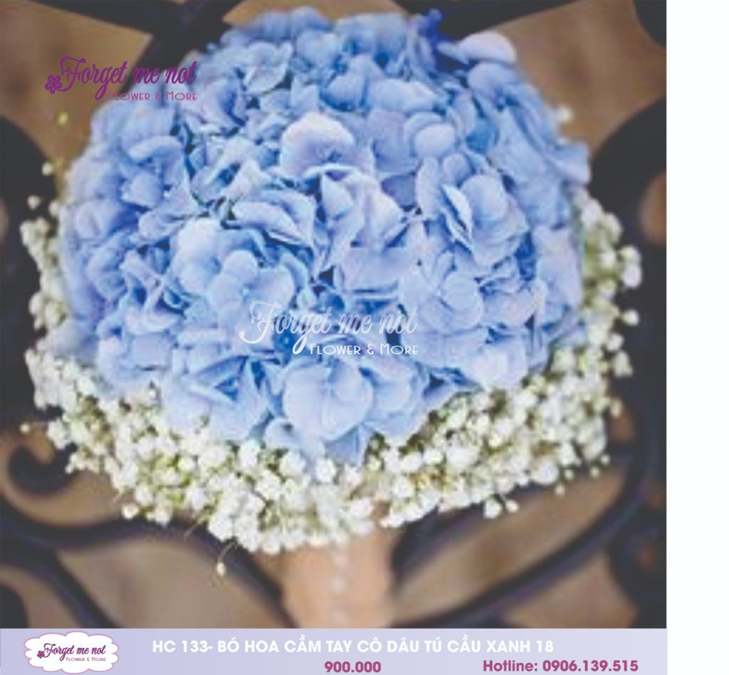  HC133 - BÓ HOA CƯỚI CẨM TÚ CẦU XANH 18 