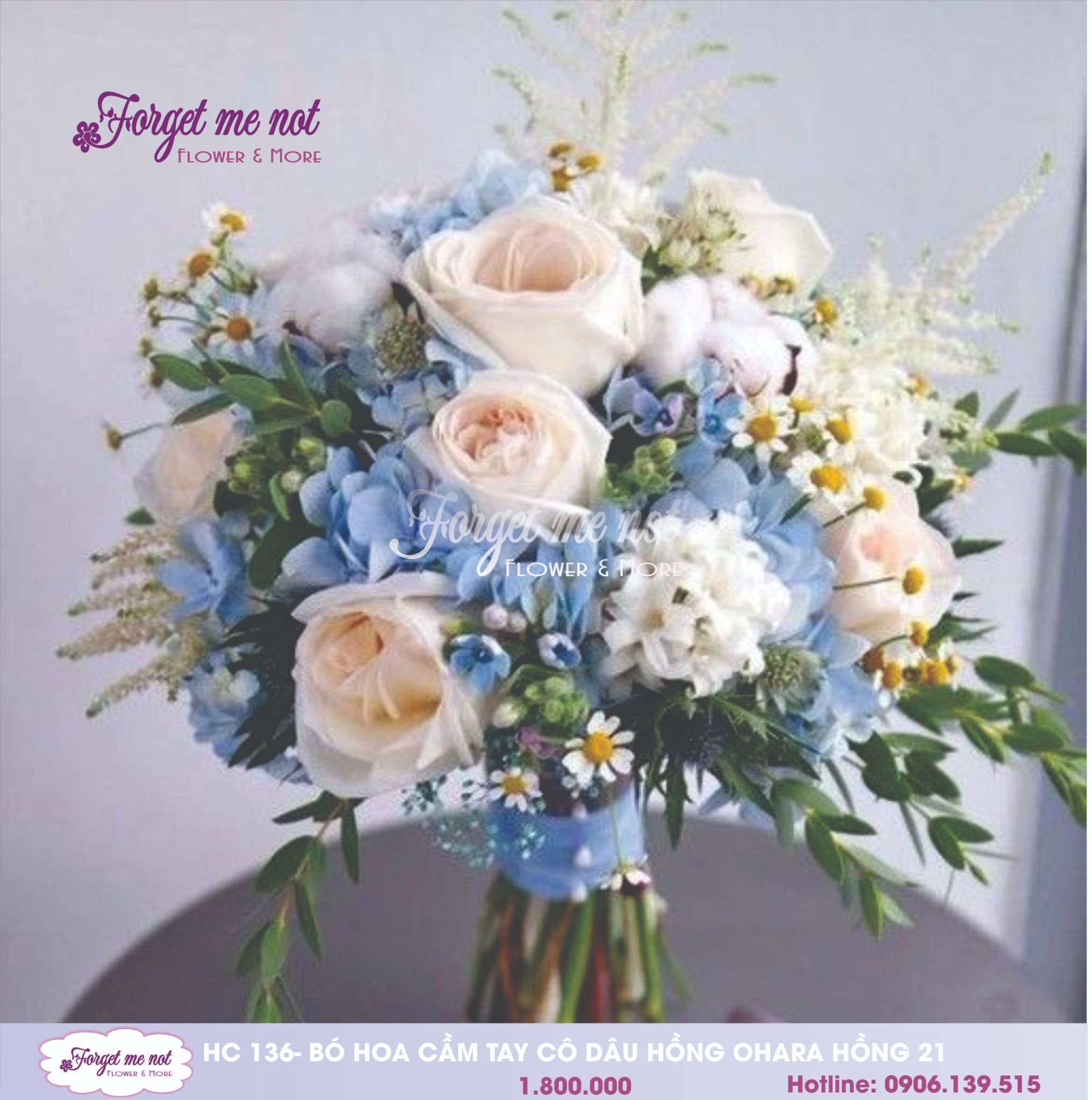  HC136 - BÓ HOA CƯỚI HỒNG OHARA 21 