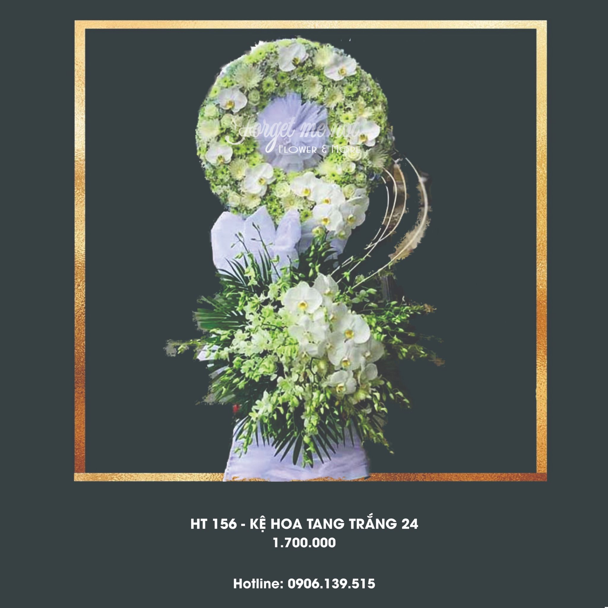  HT156 - KỆ HOA TANG MÀU TRẮNG 23 