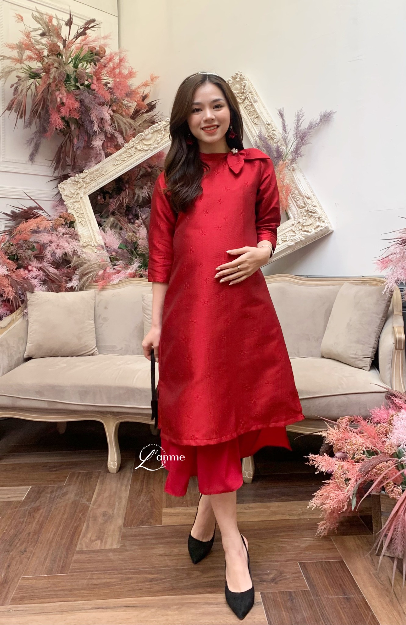 Ao Dai B u Cach Tan Ch t G m Cao C p Linh Lan Thanh L ch Sang Tr ng L AMME