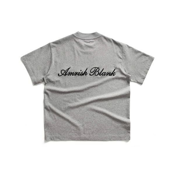  AMRISH BLANK OVERSIZE TSHIRT - MID GREY 