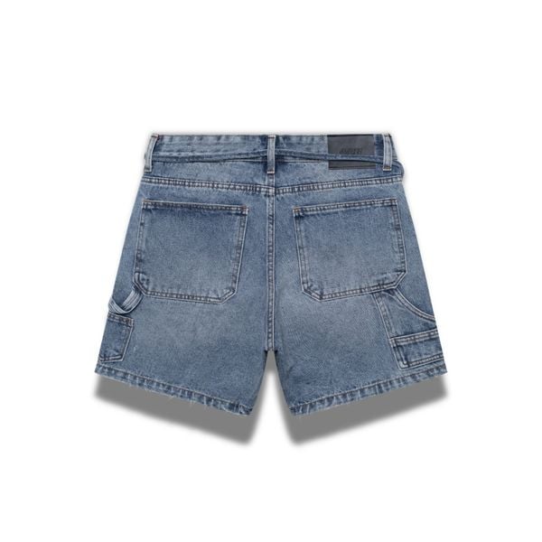  Carpenter Wide Leg Denim Shorts - Salt Blue 
