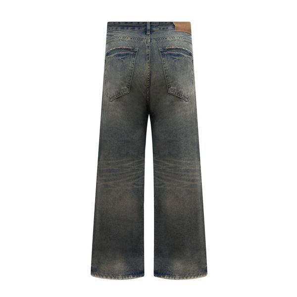  Straight Denim Baggy Jeans - Dusk Blue 