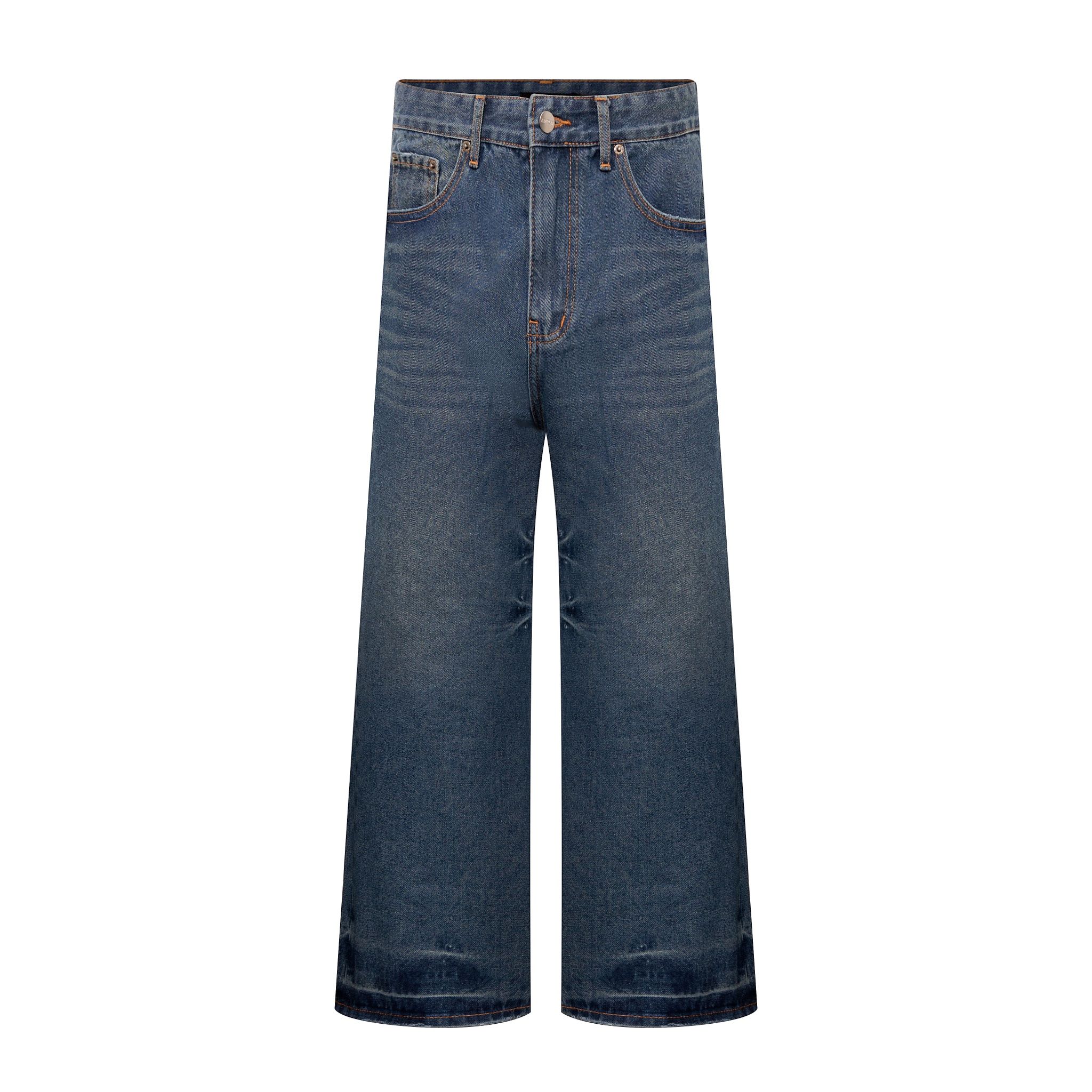 Straight Denim Baggy Jeans - Ocean Blue 
