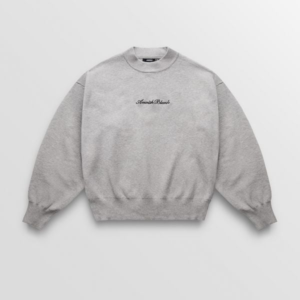 AB WOOL KNIT SWEATER - GREY 