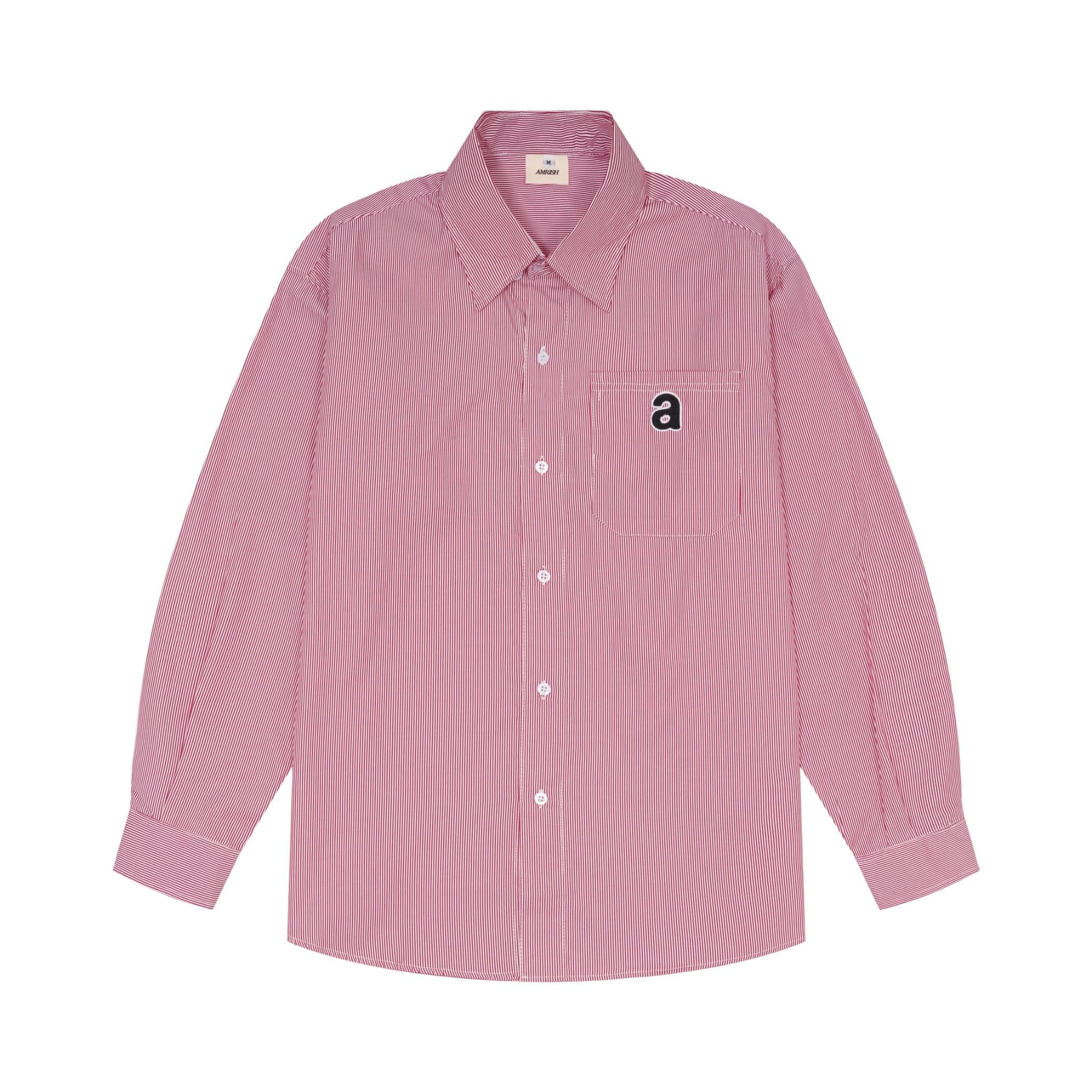  Premium Striped Oxford Shirt - Red 