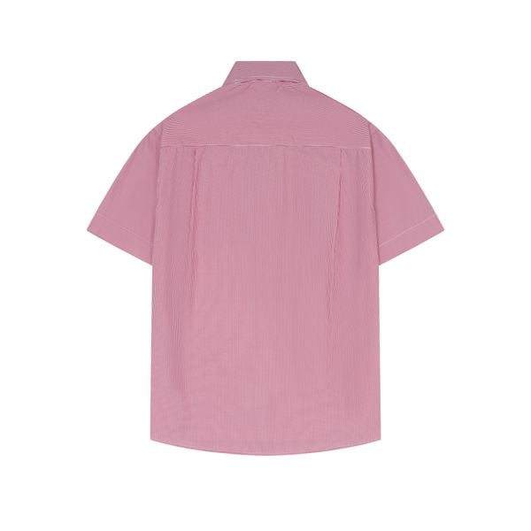  Premium Striped Short Sleeves Oxford Shirt - Red 