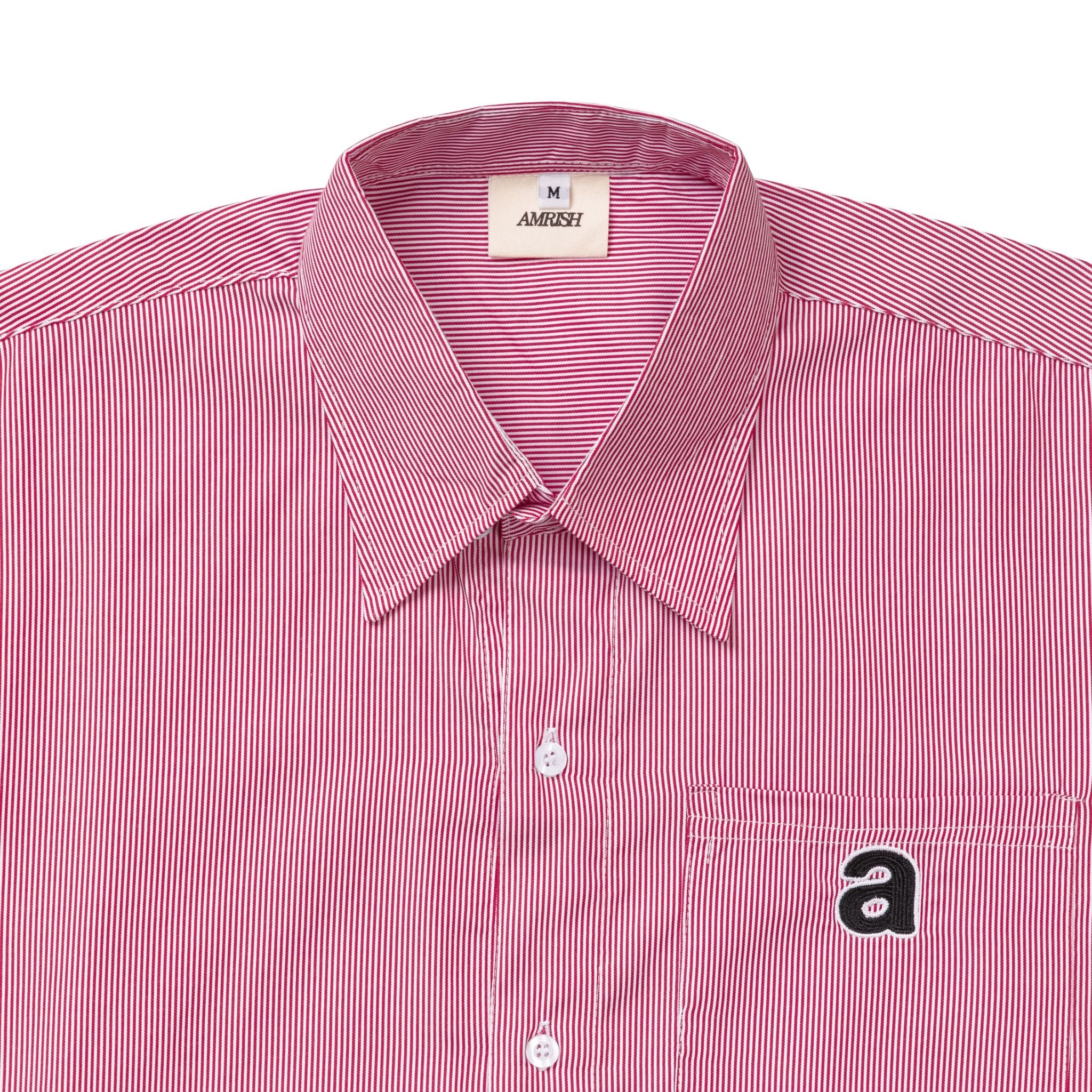  Premium Striped Oxford Shirt - Red 