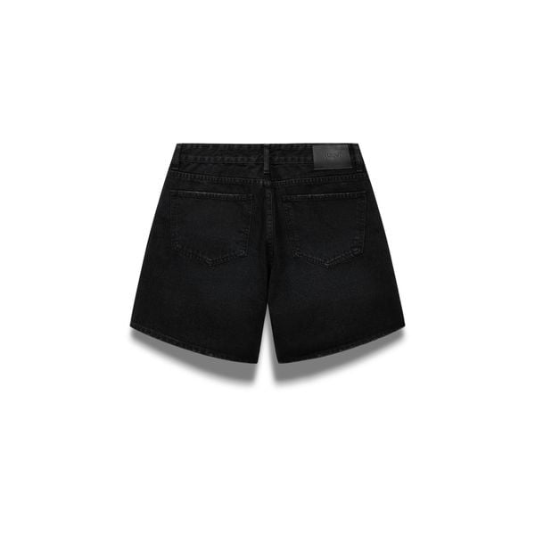  Wide Leg Denim Shorts - Core Black 
