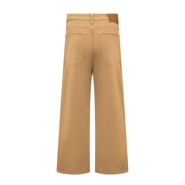  Straight Denim Baggy Jeans - Brown 