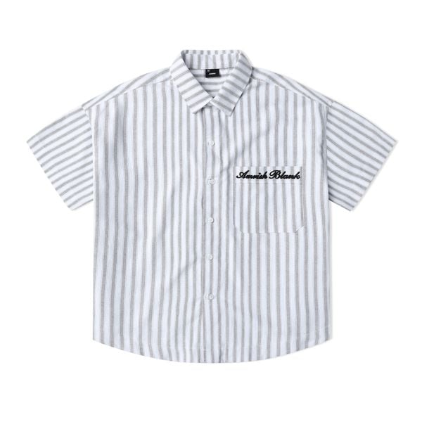  AB OXFORD STRIPED SHIRT - Grey 