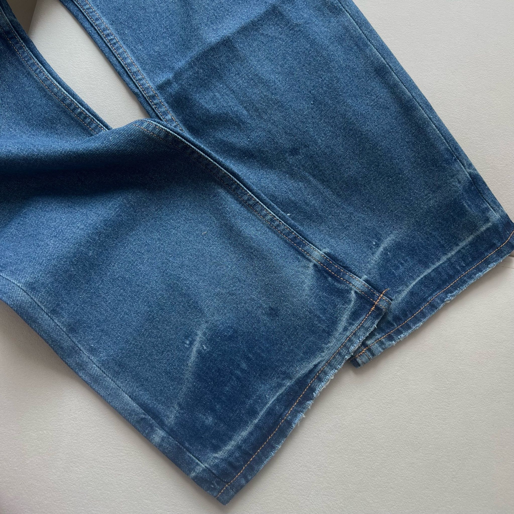  Straight Denim Baggy Jeans - Ocean Blue 