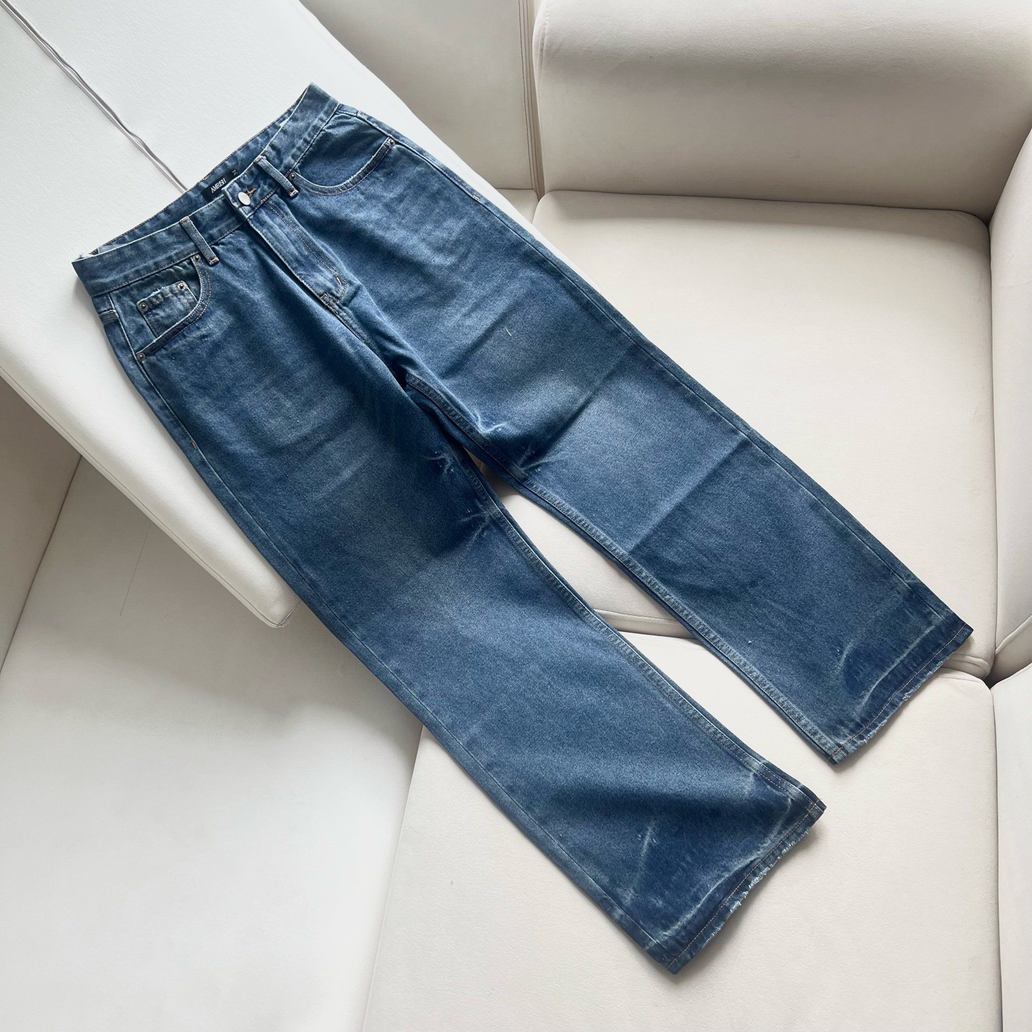  Straight Denim Baggy Jeans - Ocean Blue 