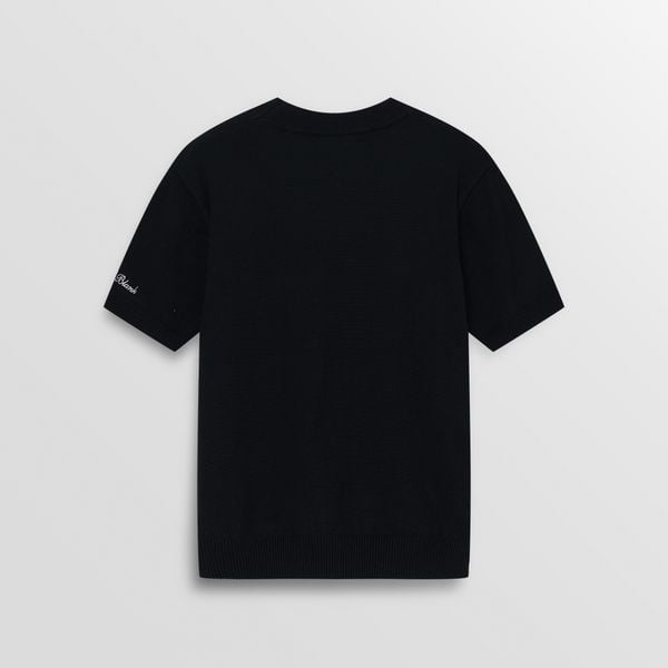  AB WOOL KNIT TSHIRT - BLACK 