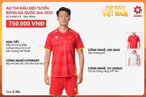  ÁO THI ĐẤU ĐỘI TUYỂN VIỆT NAM 2025 