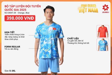  BỘ TRANG PHỤC TẬP LUYỆN CỦA ĐỘI TUYỂN VIỆT NAM NĂM 2025 